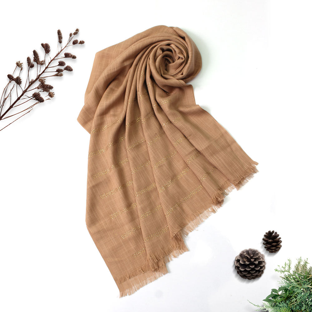 Turkish Stone Hijab -Khaki