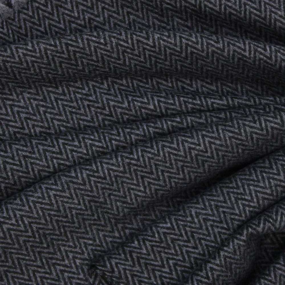 ZigZag Cashmere Hijab - Charcoal