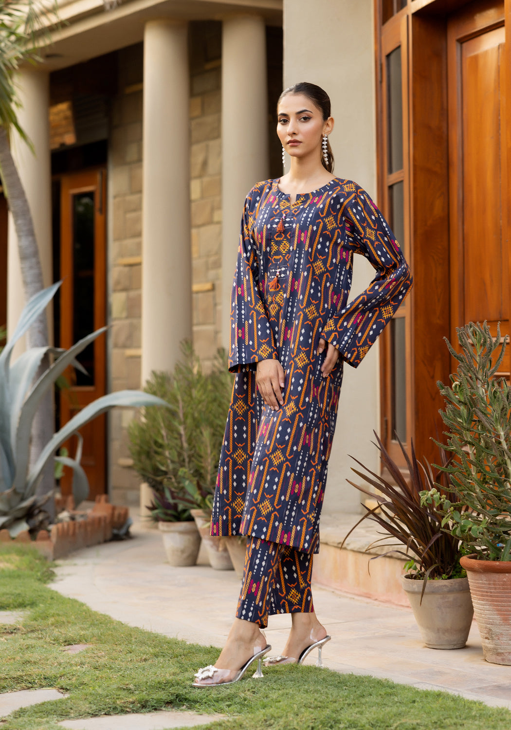 Botanical Bliss - 2 PC Stitched Lawn Suit