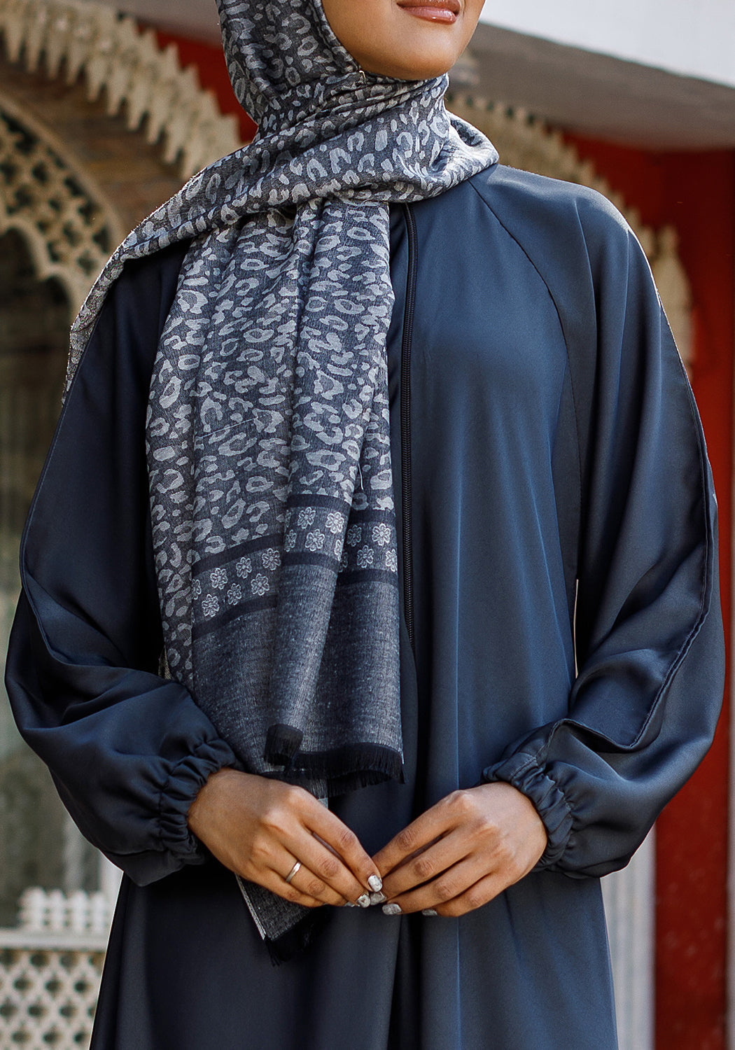Zipper A-Line Abaya