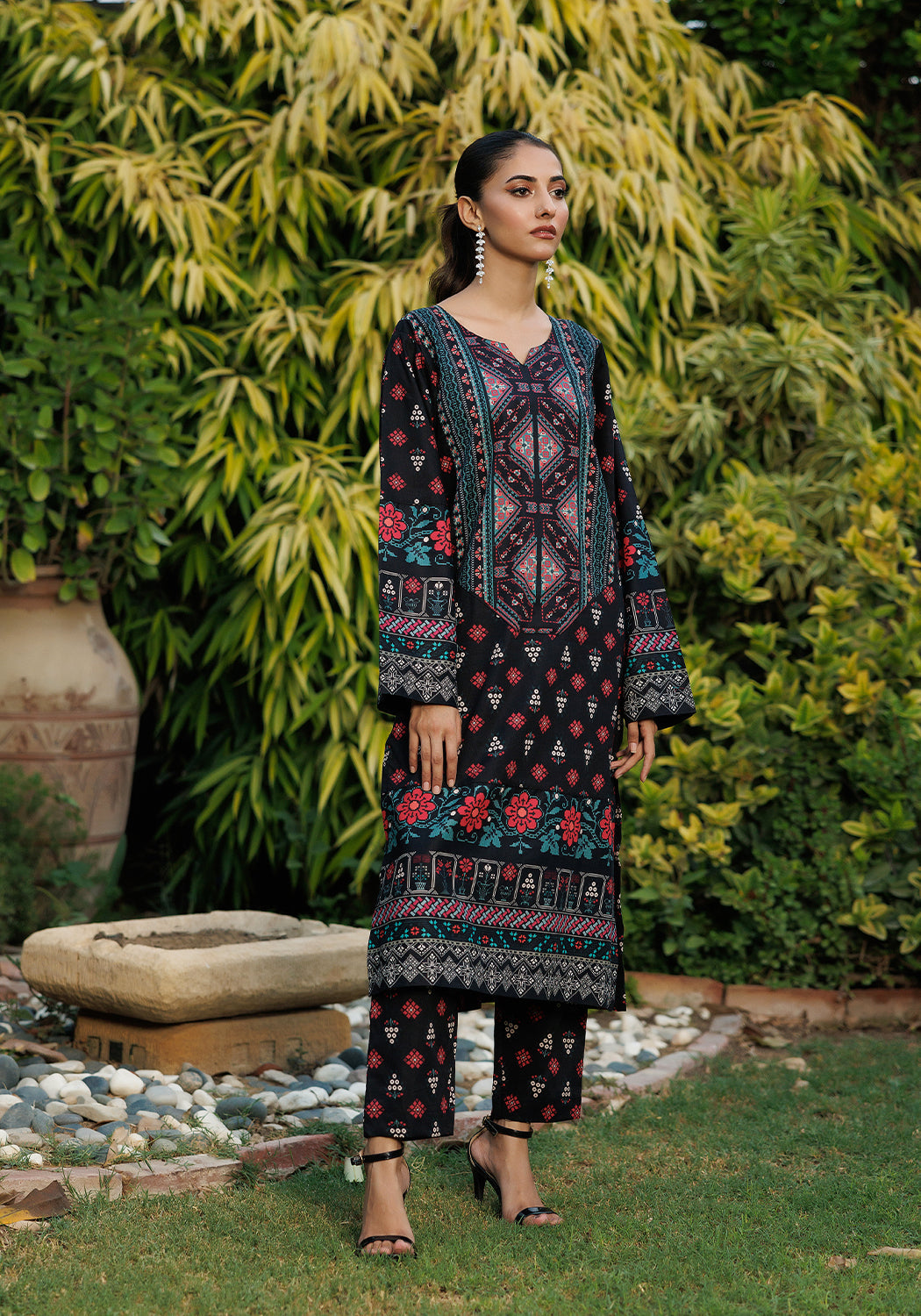 Tribal Charm - 2 PC Stitched Lawn Suit