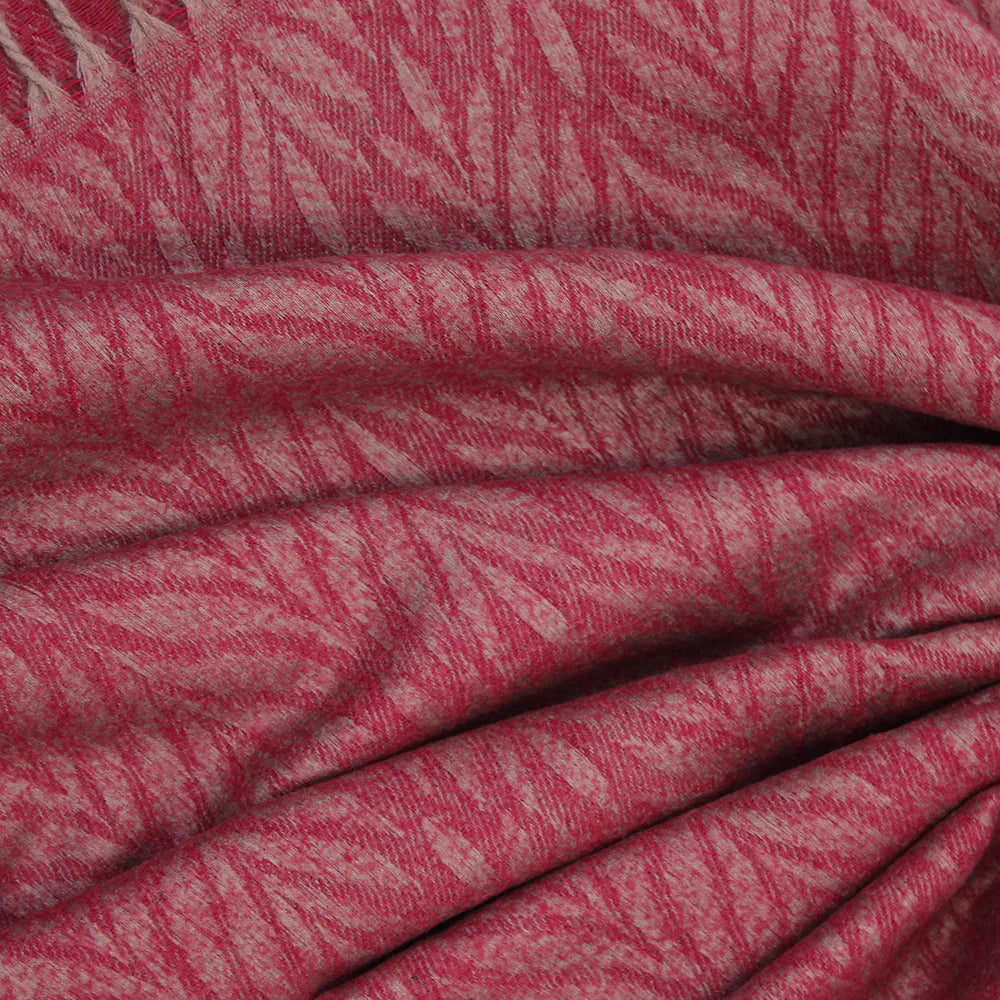 Palm Leaf Cashmere Hijab - Maroon