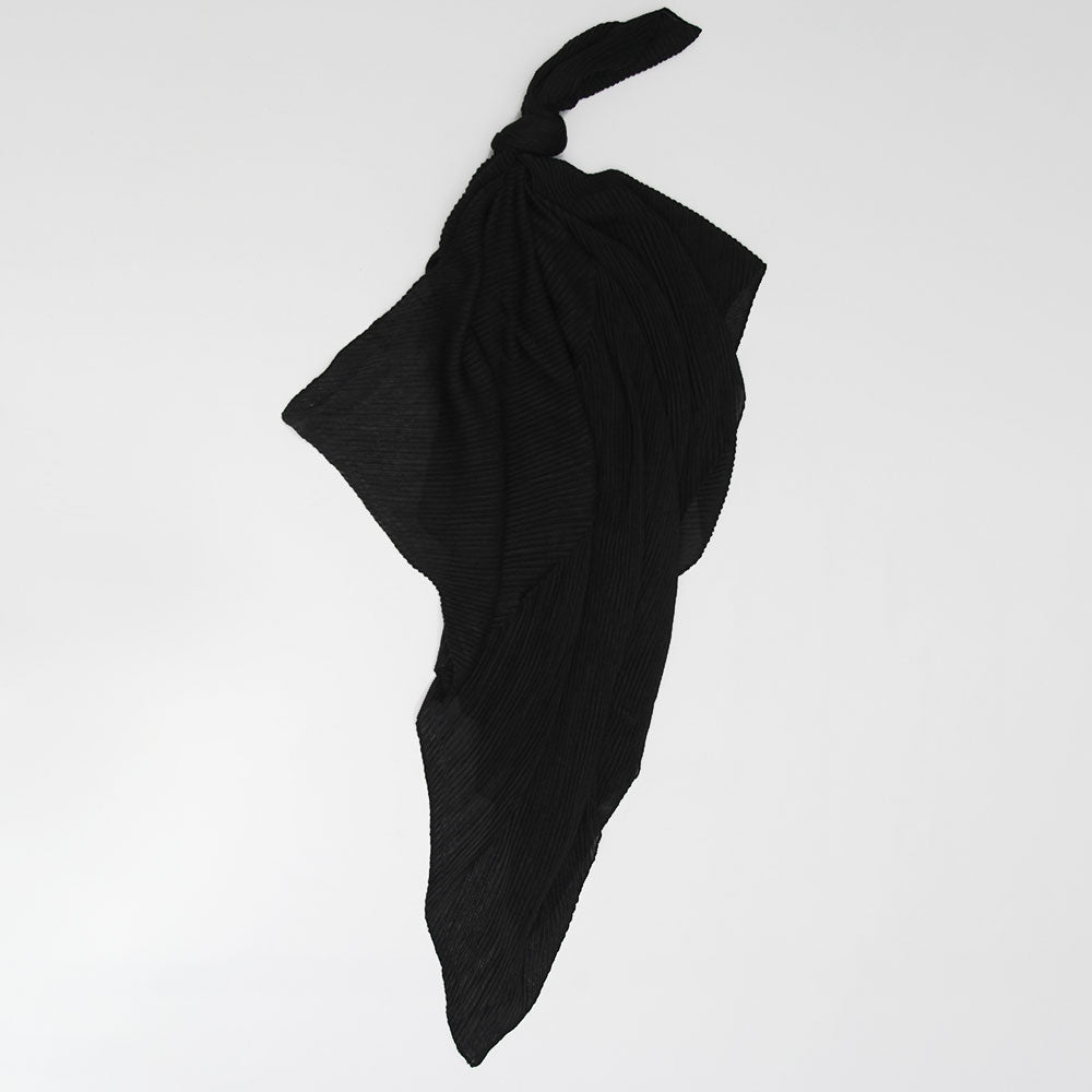 Crinkle Lawn Hijab - Black
