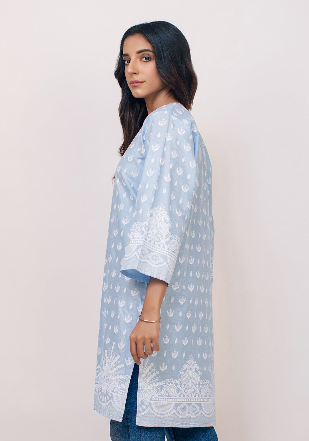 Arzoo Sky Blue Lawn Kurti