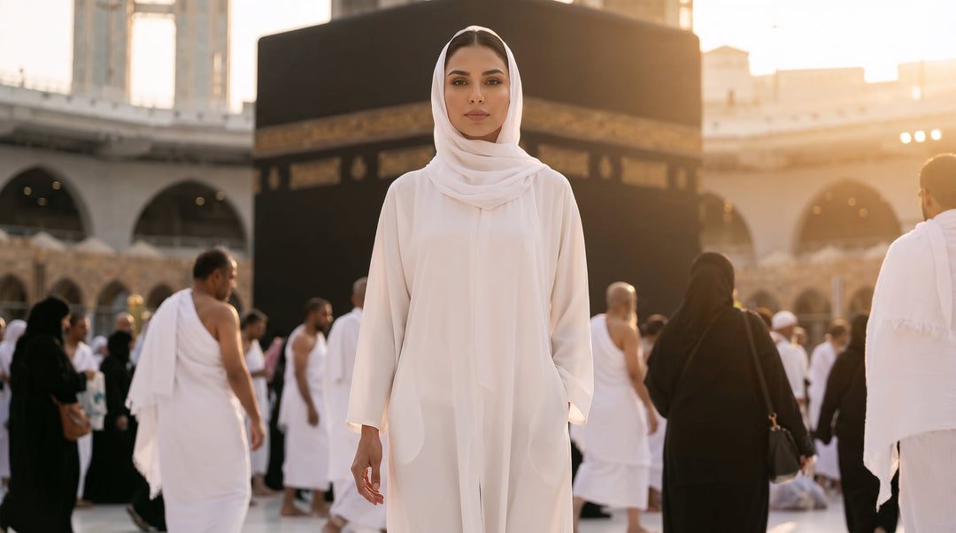 Abaya with Hidden Pockets for Safe Hajj Travel Use