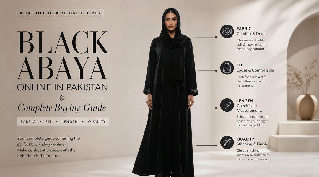 Black Abaya Online in Pakistan: Complete Buying Guide - Hijabi.pk