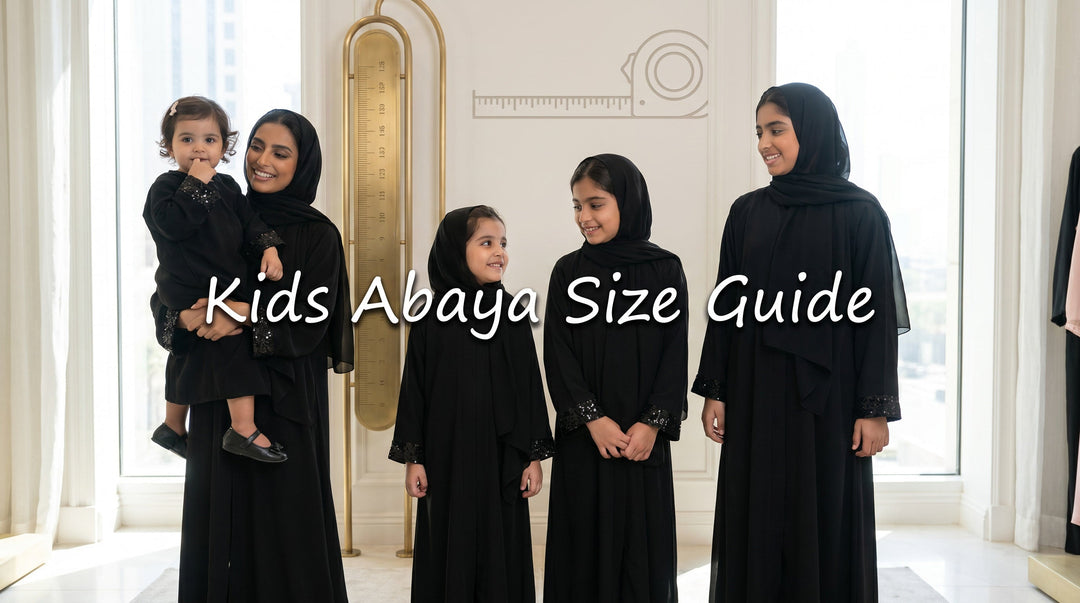 Kids Abaya Size Guide for Pakistani Mothers - black abaya styling in Pakistan