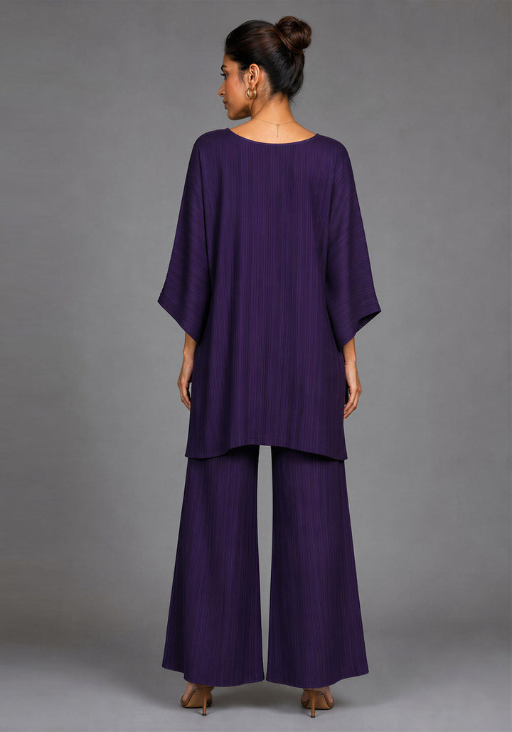 Purple Textured Co-Ord Set