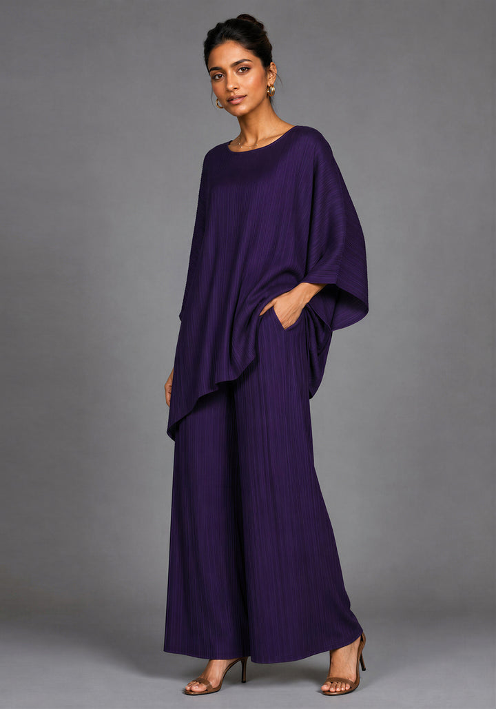 Purple Textured Co-Ord Set