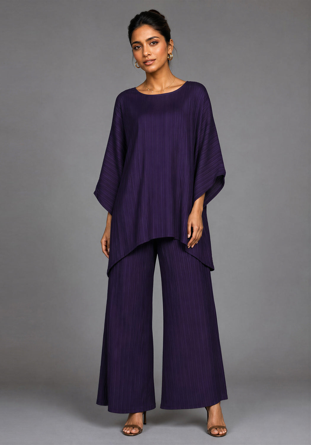 Purple Textured Co-Ord Set