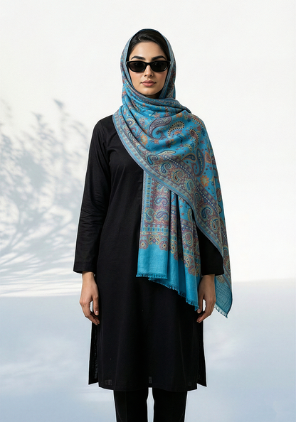 Kani handwoven Hijab - Light Blue