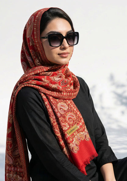 Kani handwoven Hijab - Red