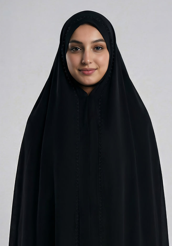 Black Irani Chadar with lace