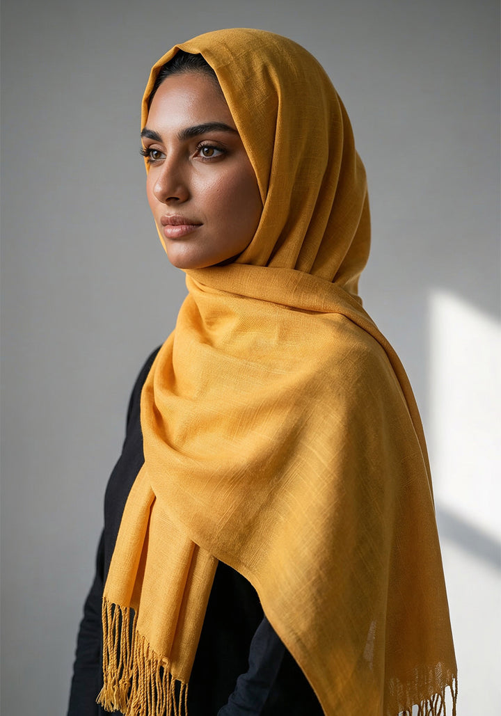 Arezoo Turkish Lawn Hijab - Yellow