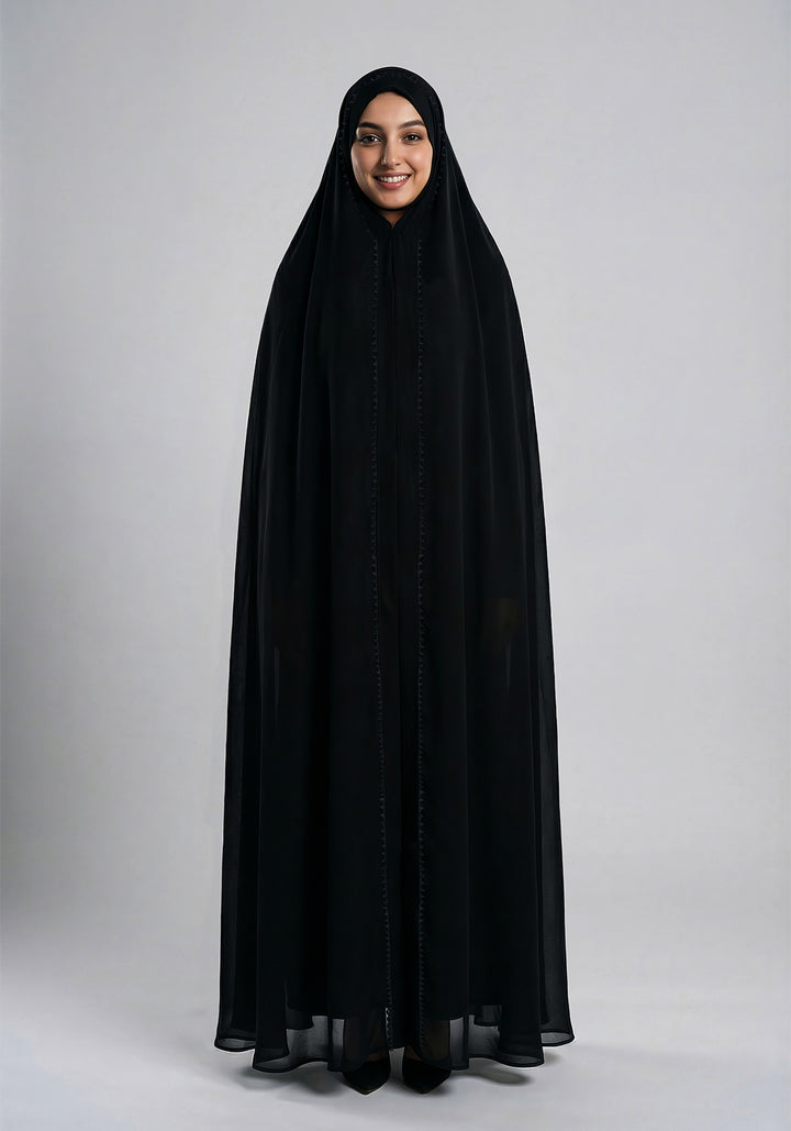 Black Irani Chadar with lace