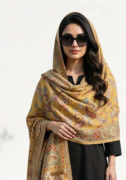 Kani handwoven Hijab - Yellow