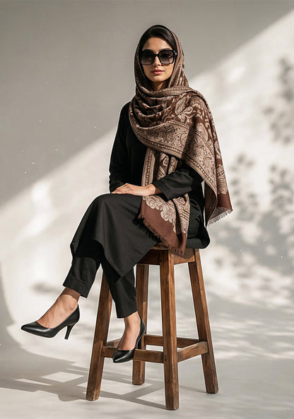 Kani handwoven Hijab - Brown