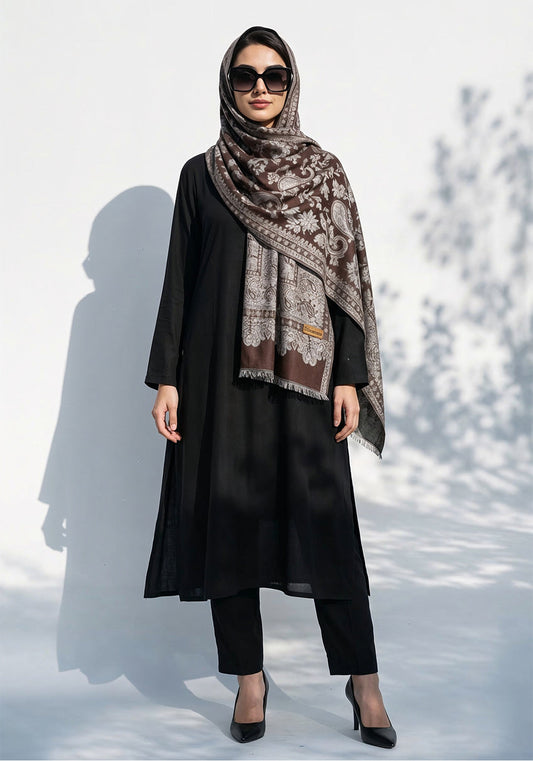 Kani handwoven Hijab - Brown