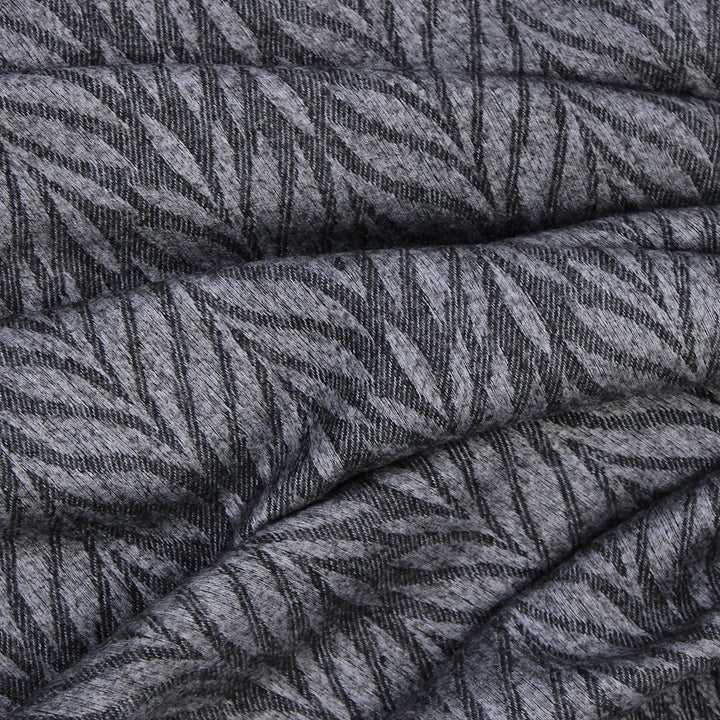 Palm Leaf Cashmere Hijab - Charcoal