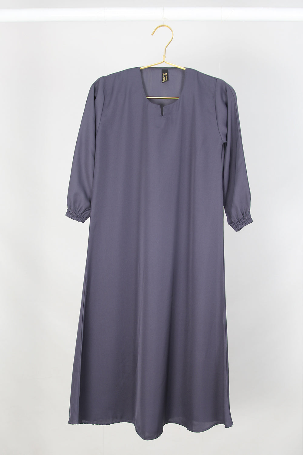 Kids Front Closed Abaya Grey