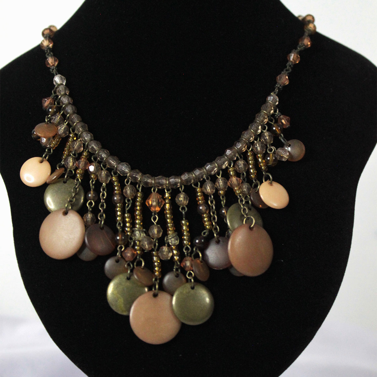 Brown Bib Necklace