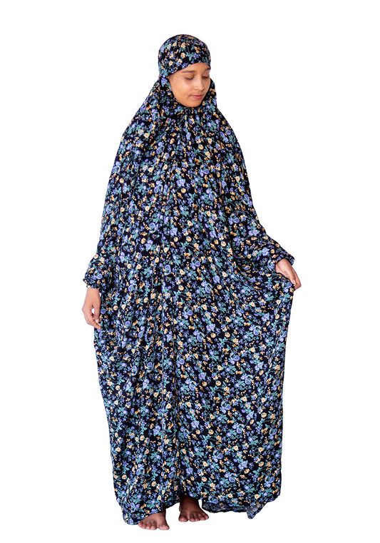 Printed Namaz Chadar - Black