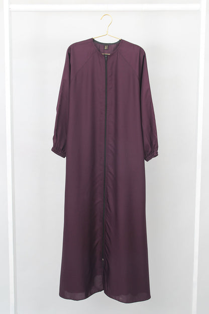 Zipper A-Line Abaya
