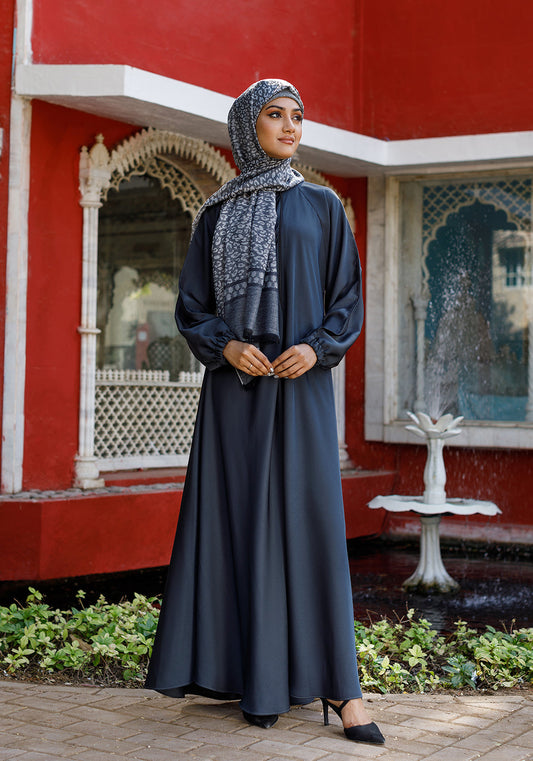 Zipper A-Line Abaya
