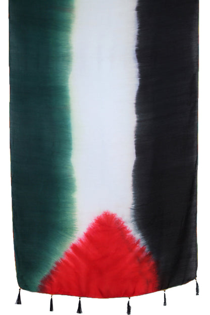 Tie dye dupatta - Palestine Flag