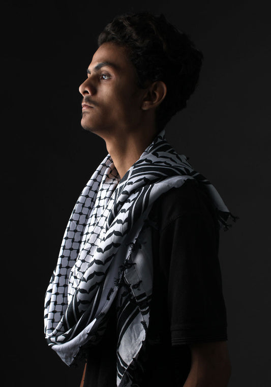 Black ARAB KEFFIYEH SCARF - TASAL