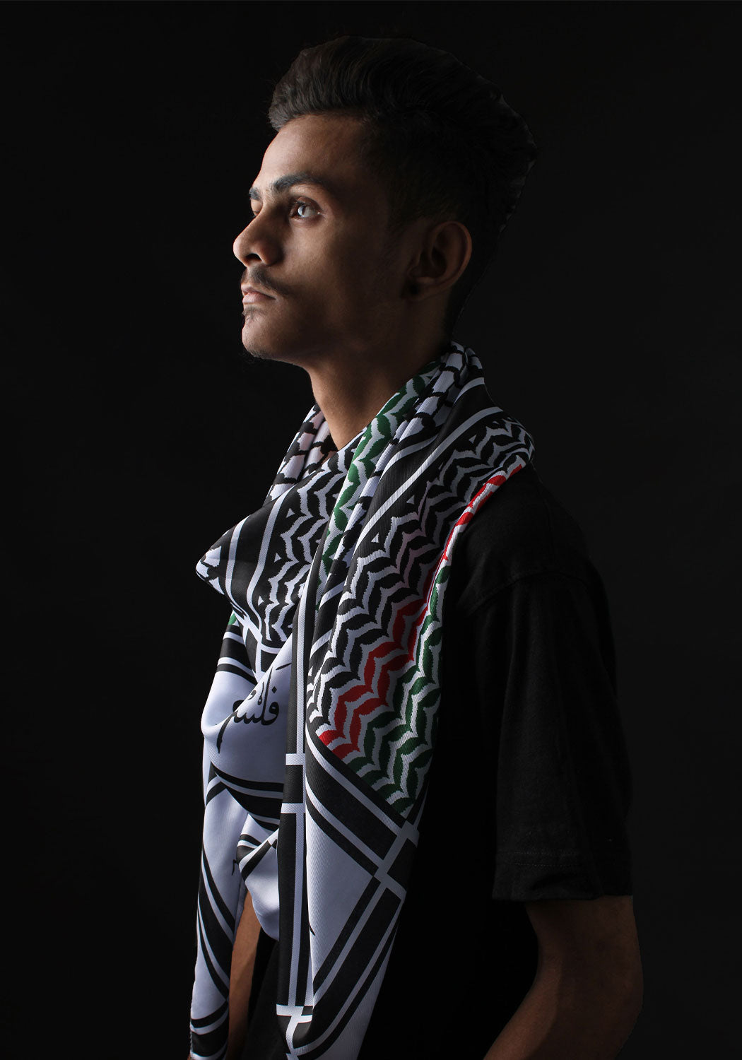 ARAB KEFFIYEH SCARF - Border Printed