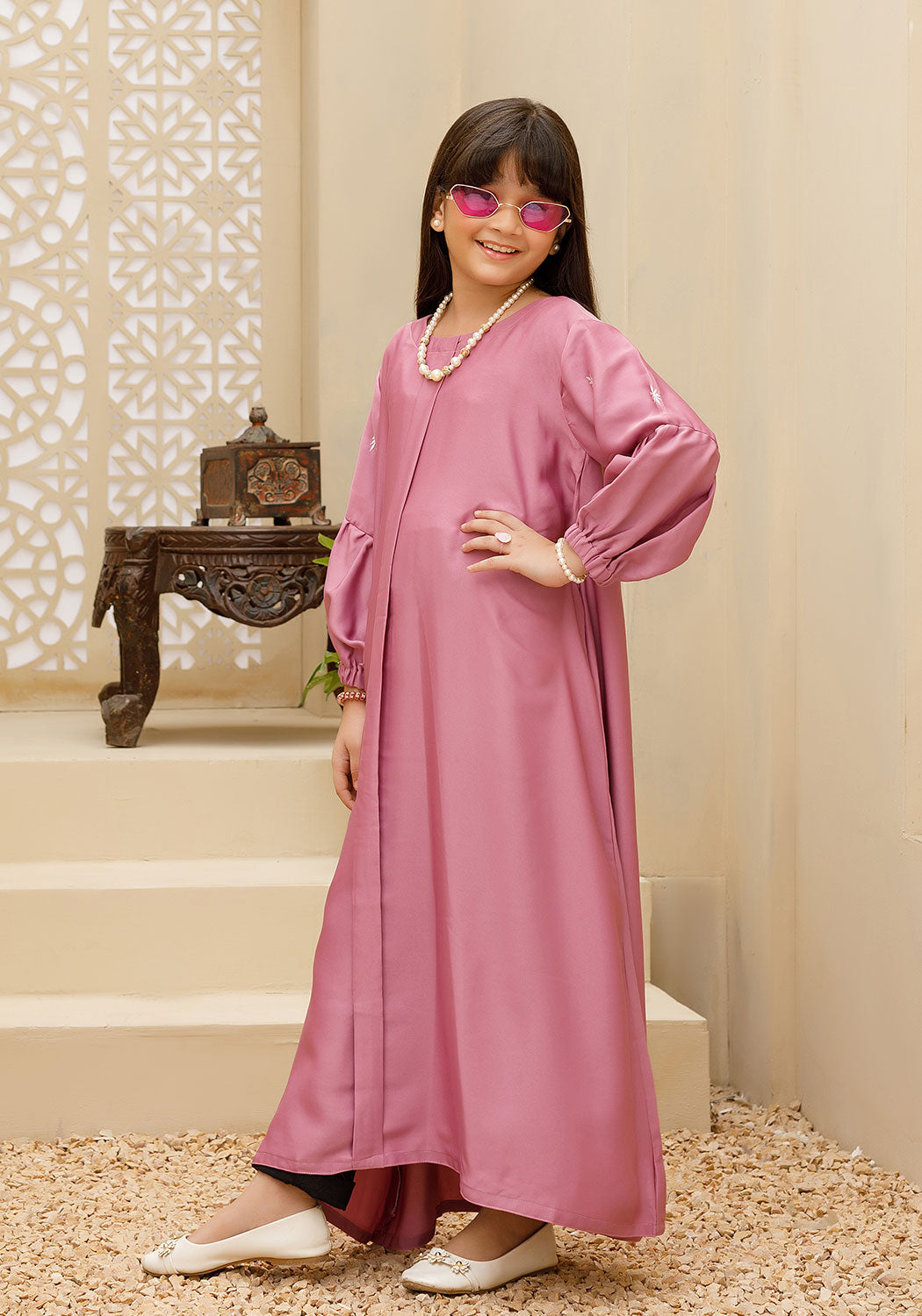 Precious Pink Abaya Kids