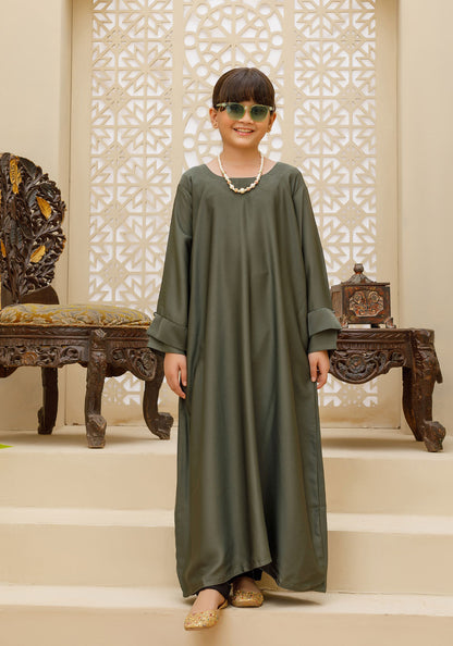 Vintage Green Abaya Kids