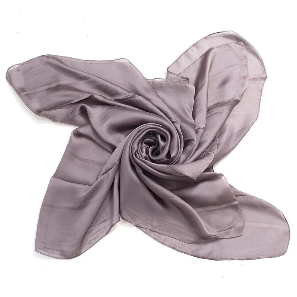 Marketa Silk Hijab - Grey