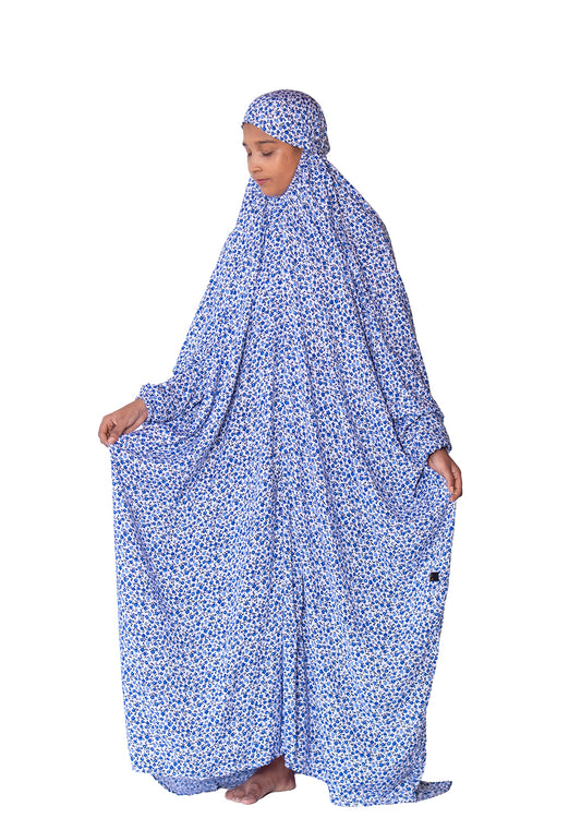 Printed Namaz Chadar - White