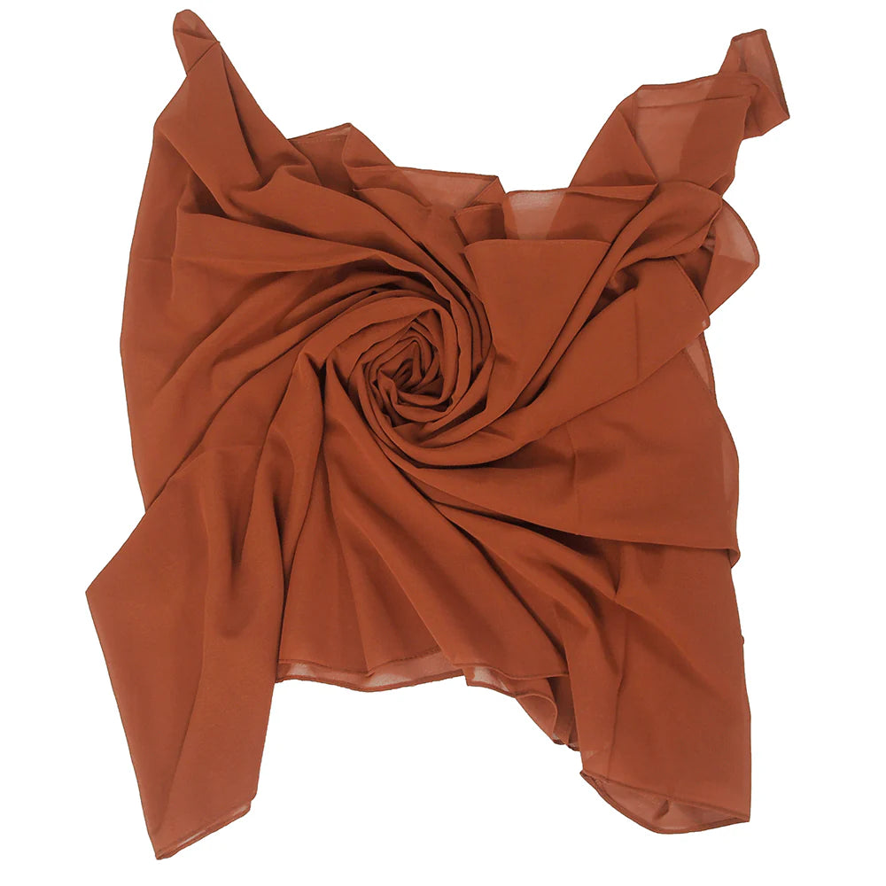 Choco Chiffon Hijab - Light Brown