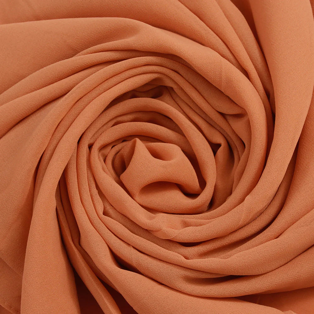 Choco Chiffon Hijab - Light Brown