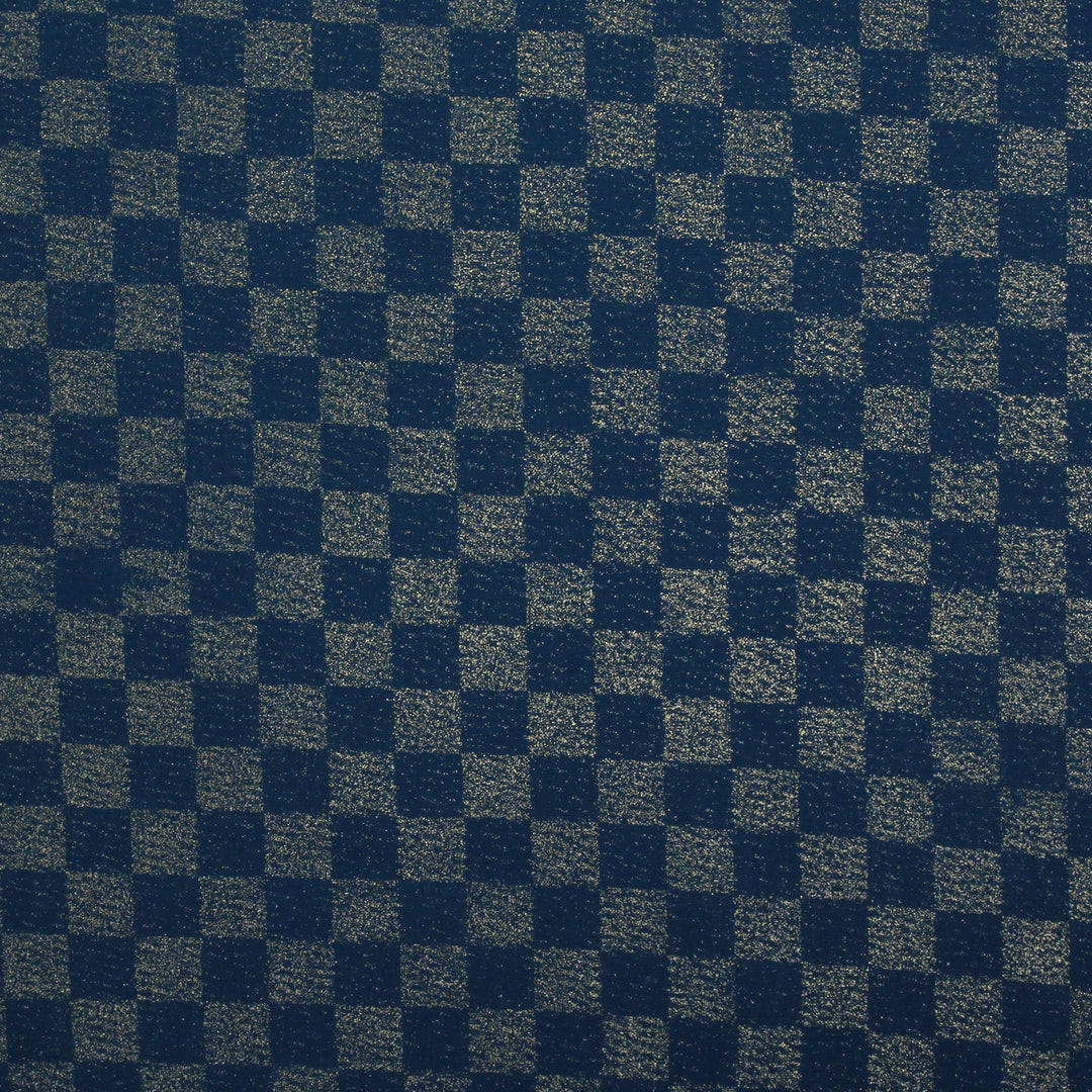 Chiffon Check Foil-Teal