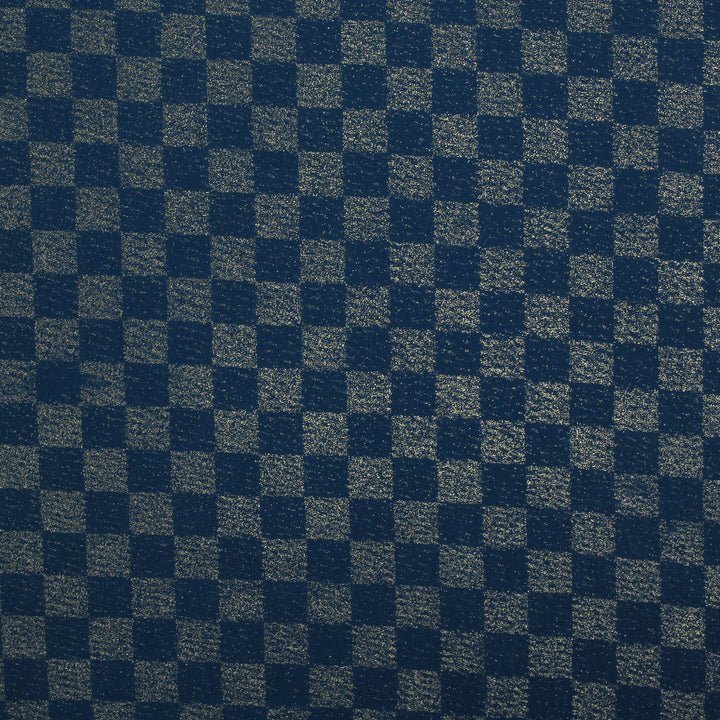 Chiffon Check Foil-Teal