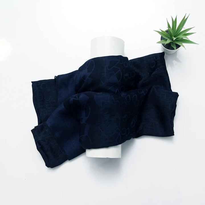 Ubah Printed Hijab - Navy Blue