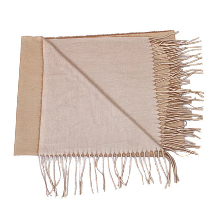 Dual Cashmere Hijab - Sand - Cream