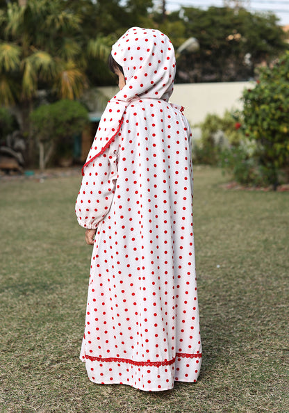 Polka Dot Hoodie Abaya