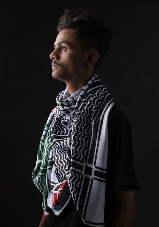 ARAB KEFFIYEH SCARF - Flag Printed