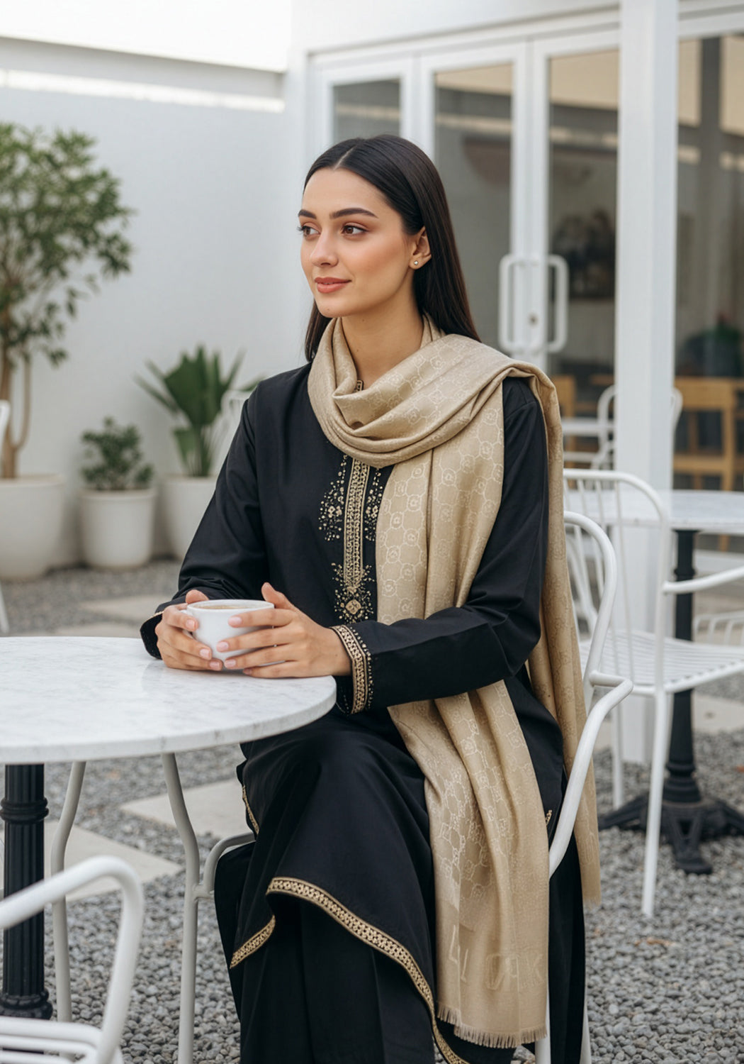 Michael Kors Pashmina Hijab - Beige