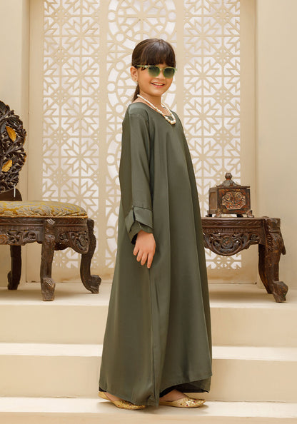 Vintage Green Abaya Kids