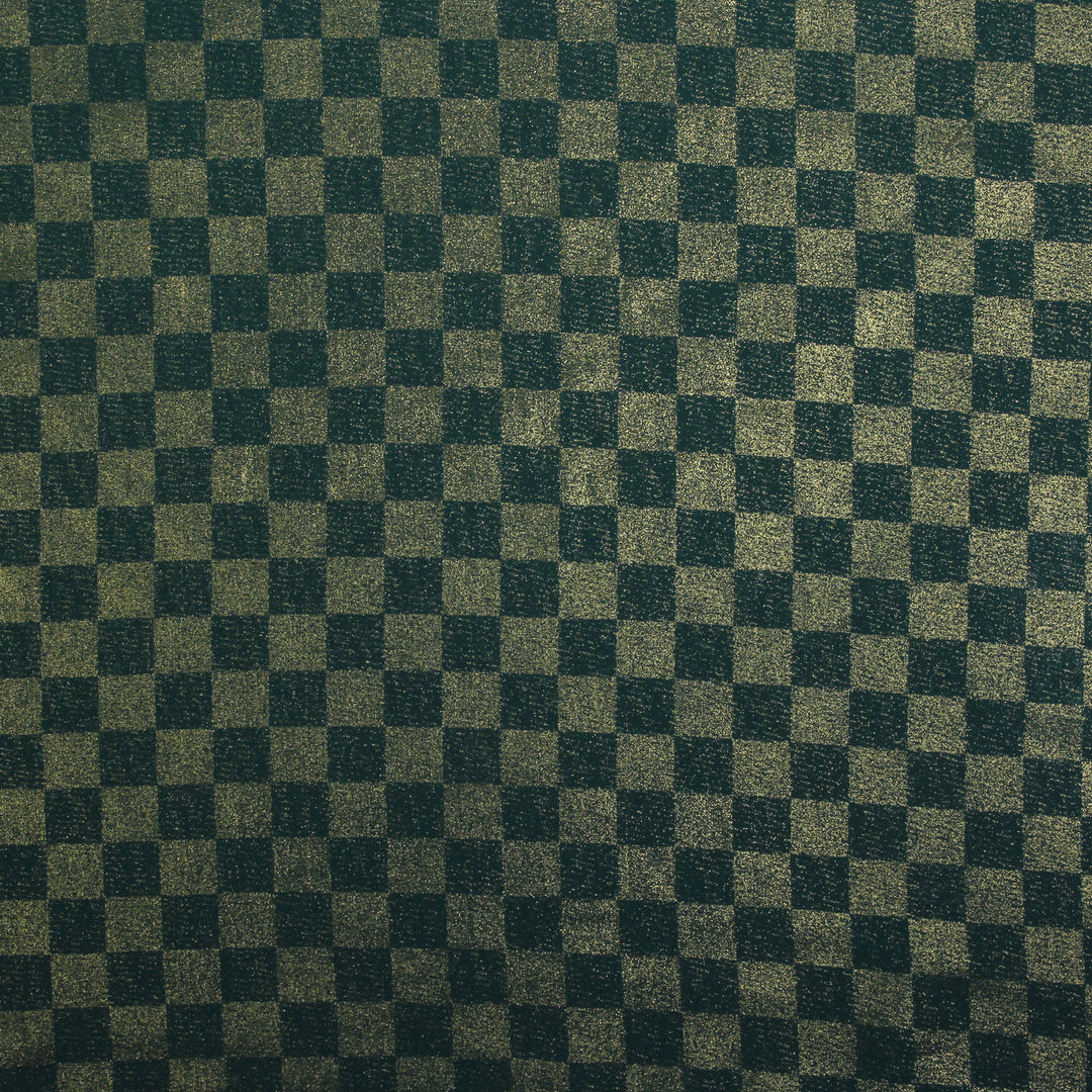 Chiffon Check Foil-Green