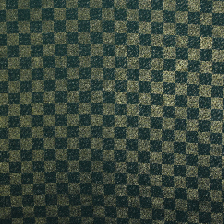 Chiffon Check Foil-Green