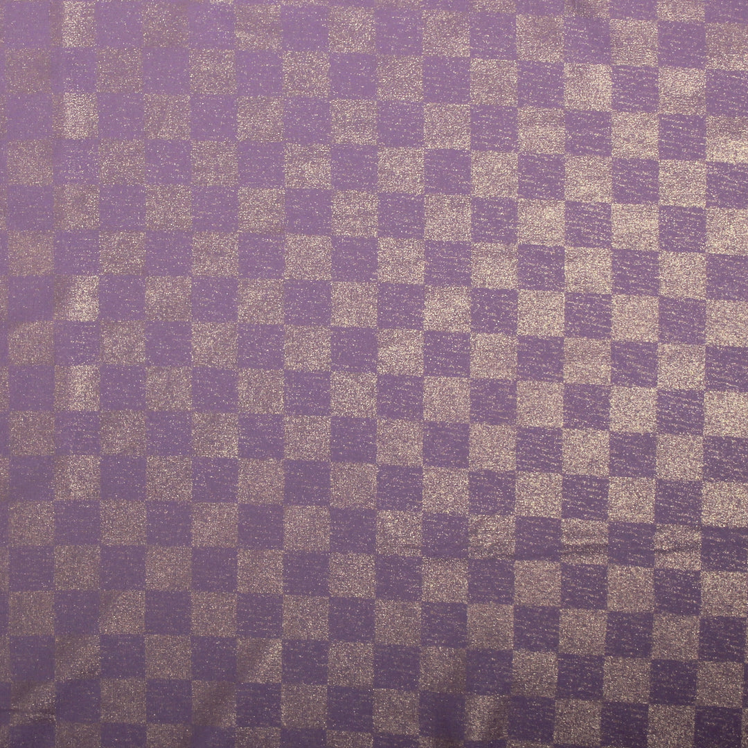 Chiffon Check Foil-Light Purple