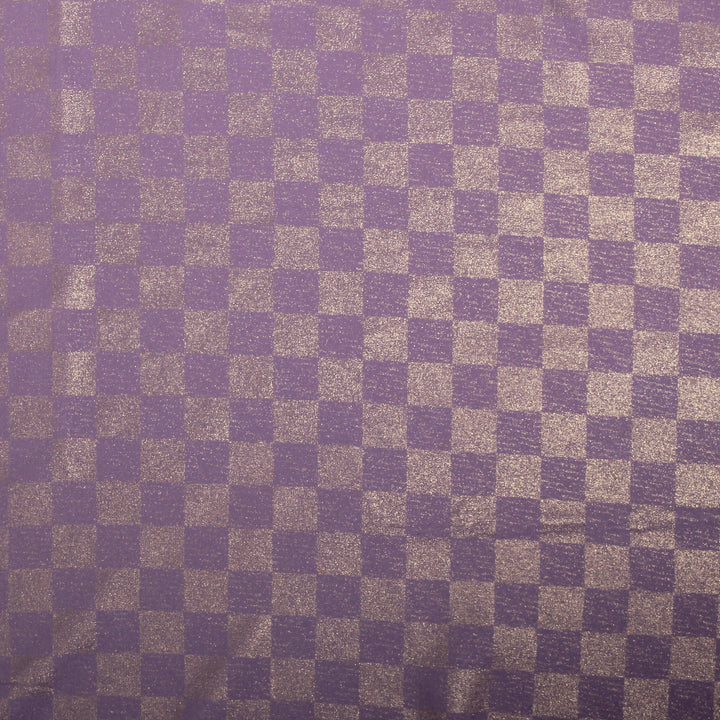 Chiffon Check Foil-Light Purple