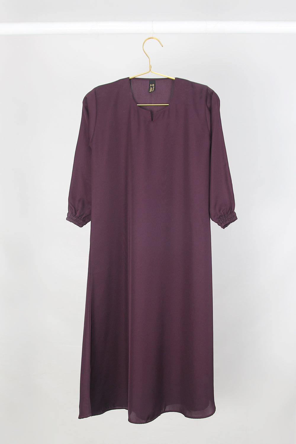 Kids Front Closed Abaya Purple